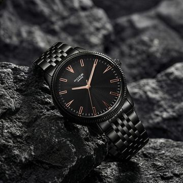 Sonata Poze Quartz Analog Black Dial Black Metal Strap Watch For Men