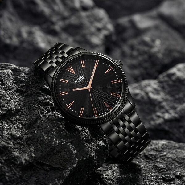 Sonata Poze Quartz Analog Black Dial Black Metal Strap Watch For Men - image number 0
