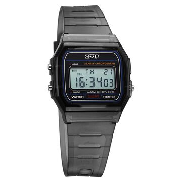 Zoop By Titan Clear Series Digital Dial Black Plastic Strap Watch For Kids