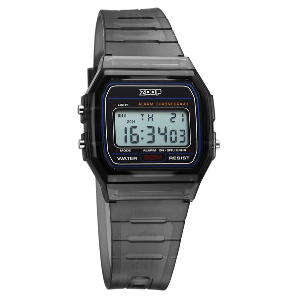 Zoop By Titan Clear Series Digital Dial Black Plastic Strap Watch For Kids - image number 1