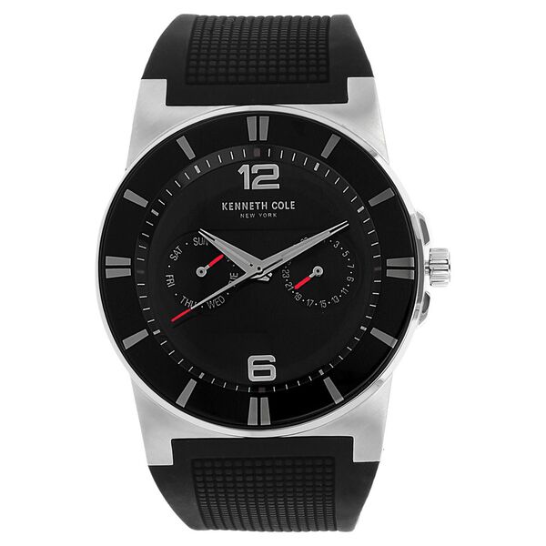 Kenneth Cole Quartz Multifunction Black Dial Silicone Strap Watch for Men - image number 0