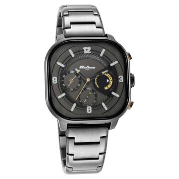Titan Octane Aerobatics Quartz Chronograph Anthracite Dial Grey Stainless Steel Strap Watch For Men