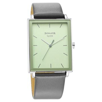 Sonata Sleek Green Dial Analog Watch for Men