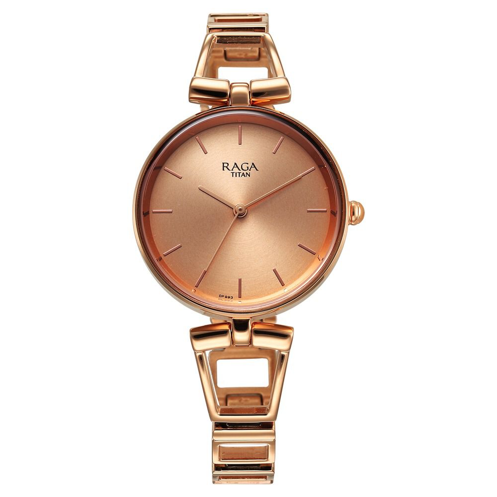Titan Raga Ascend Quartz Analog Rose Gold Dial With Rose Gold Color Metal Strap Watch For Women-image-28