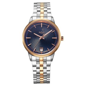 Xylys Swiss Quartz Blue Dial Silver Stainless Steel Strap Watch For Women