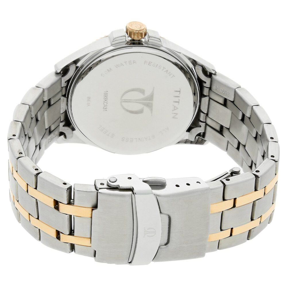 GOLD &amp; SILVER CHROME 100％ &amp; 400％ TIMEX Men's 'South Street Sport' Quartz Brass And Stainless