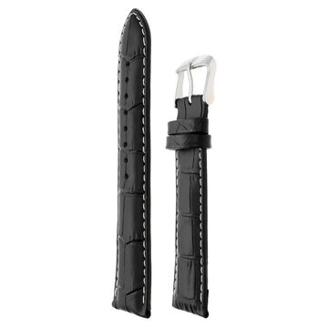 22 mm Black Genuine Leather Straps for Men