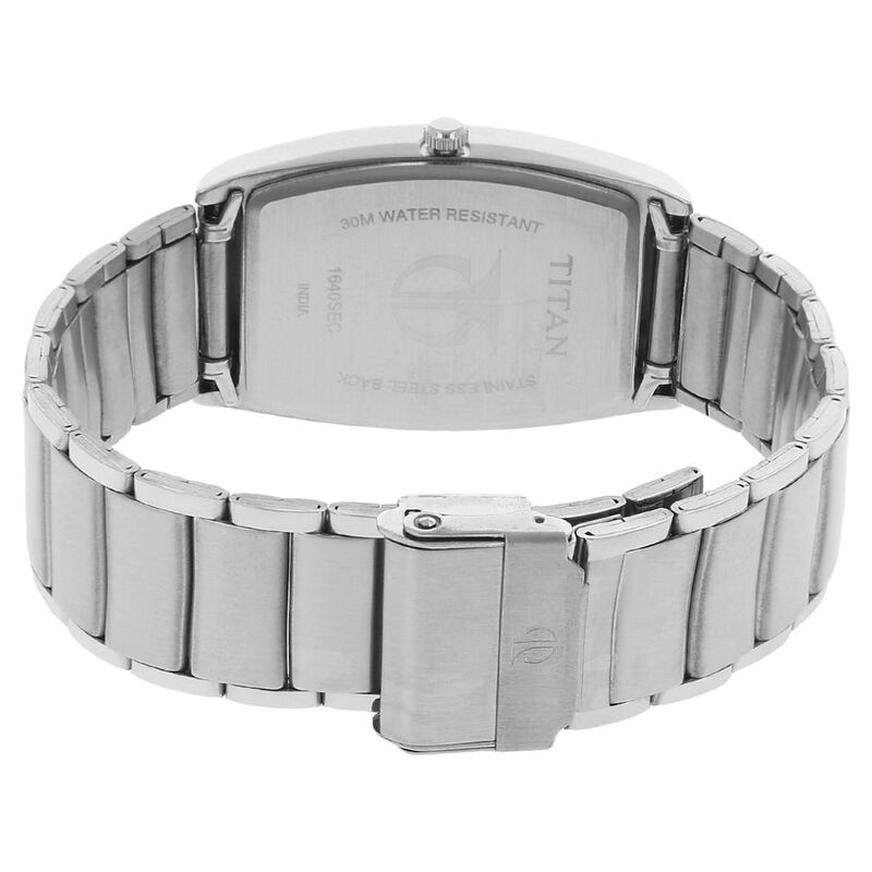 Buy Online Titan Quartz Analog with Day and Date Silver Dial Stainless