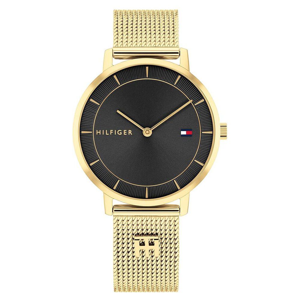 Tommy Hilfiger Quartz Analog Black Dial Golden Stainless Steel Strap Watch For Women-image-7