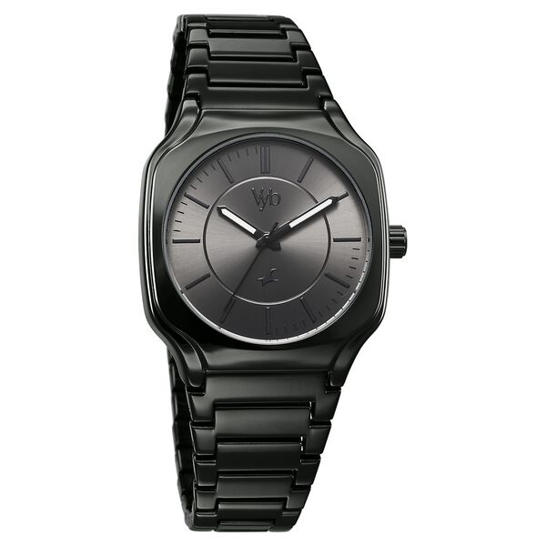 Vyb Maverick By Fastrack Quartz Analog Grey Dial Metal Strap Watch For Guys - image number 1