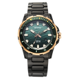 Titan Zero Hour Diver's 100m Analog with Black Dial Black FKM Strap Watch for Men