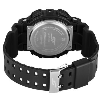 SF Vigour Quartz Digital Analog Digital Black Dial With Black Color Plastic Strap Watch For Unisex