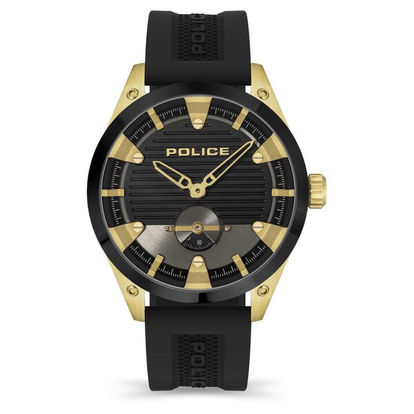 Police Quartz Analog Black Dial Leather Strap Watch for Men - image number 0