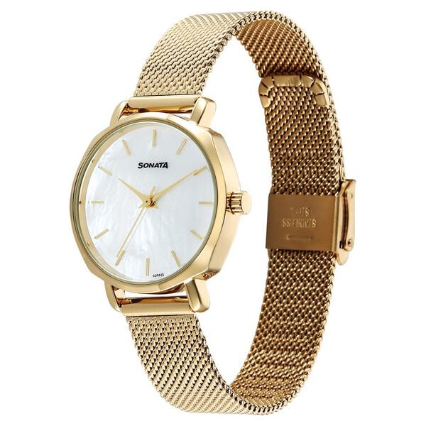 Sonata Eternia Quartz Analog Silver Dial Metal Strap Watch For Women - image number 1
