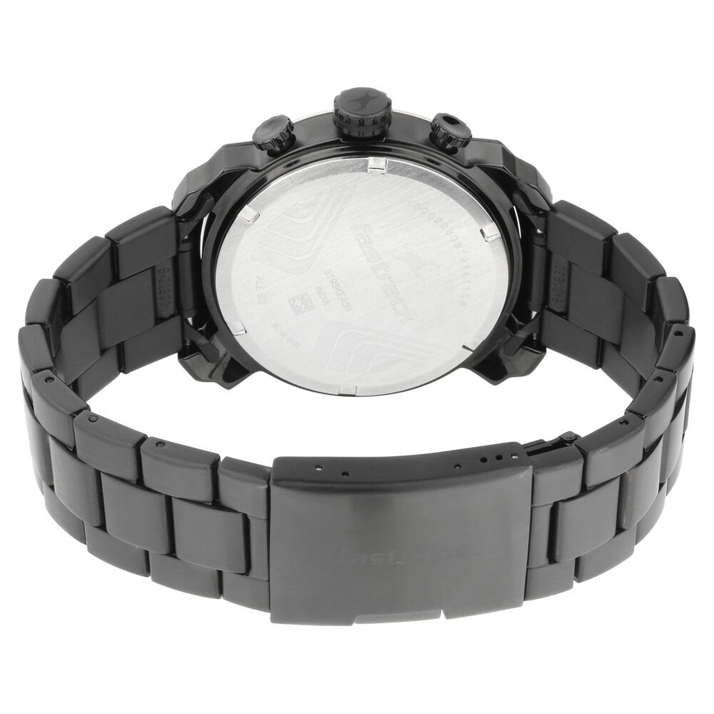 All nighters black dial metal strap watch shop 3123nm01