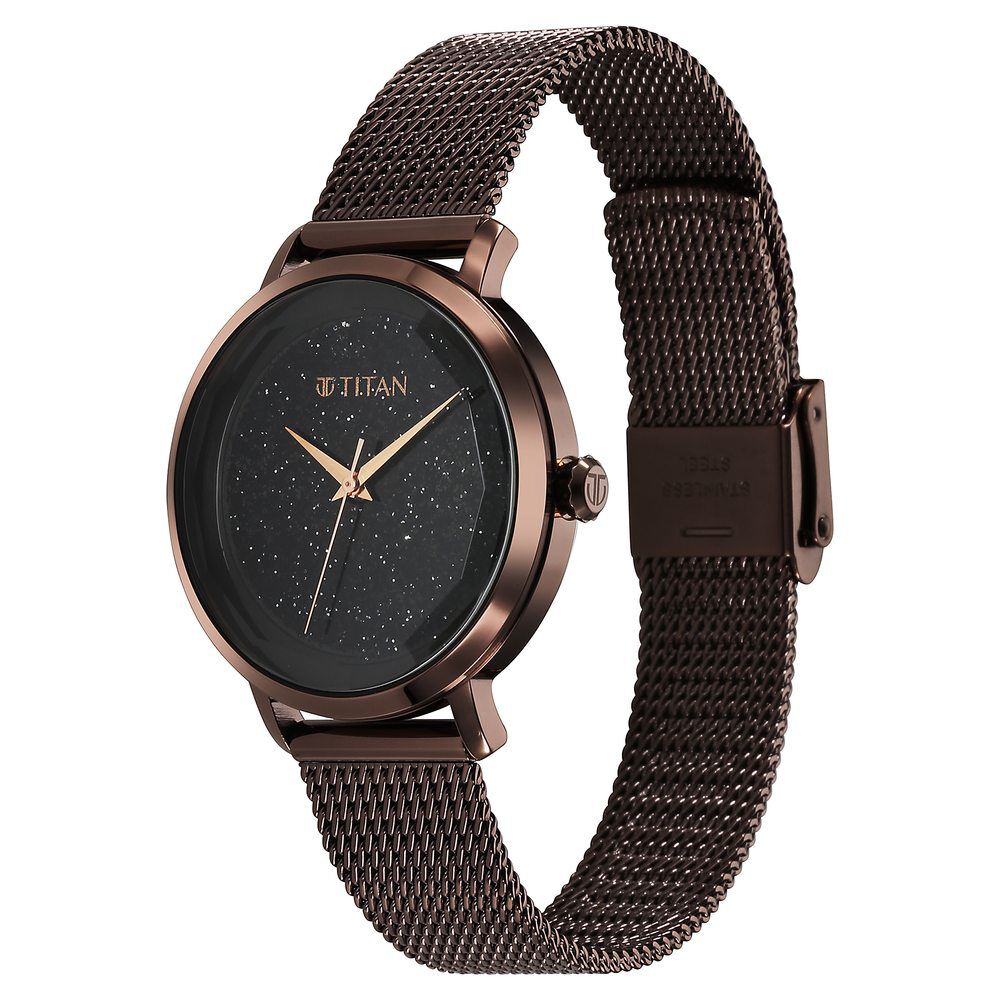 Buy Online Titan Workwear Quartz Analog Black Dial Stainless Steel