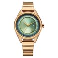 Fastrack Style Up Quartz Analog with Date Green Dial Rose Gold Colour Stainless Steel Strap Watch For Girls - image number 0
