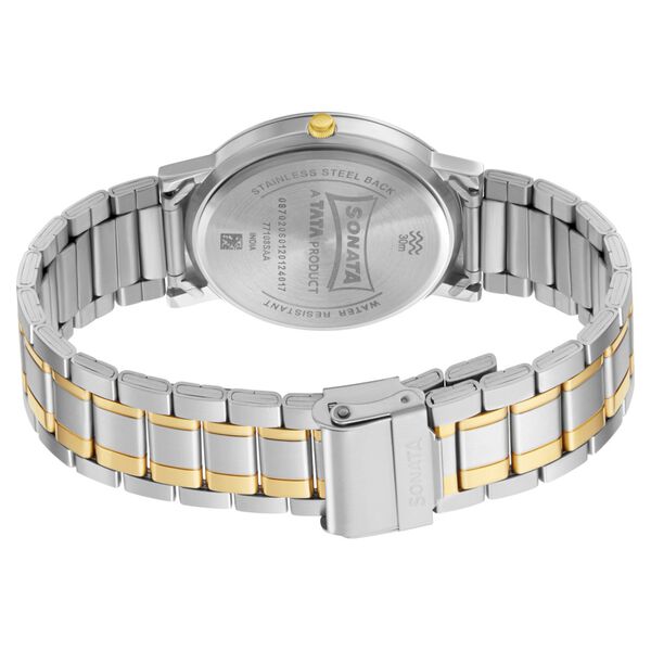 Sonata Quartz Analog with Date Silver Dial Stainless Steel Strap Watch for Men - image number 3