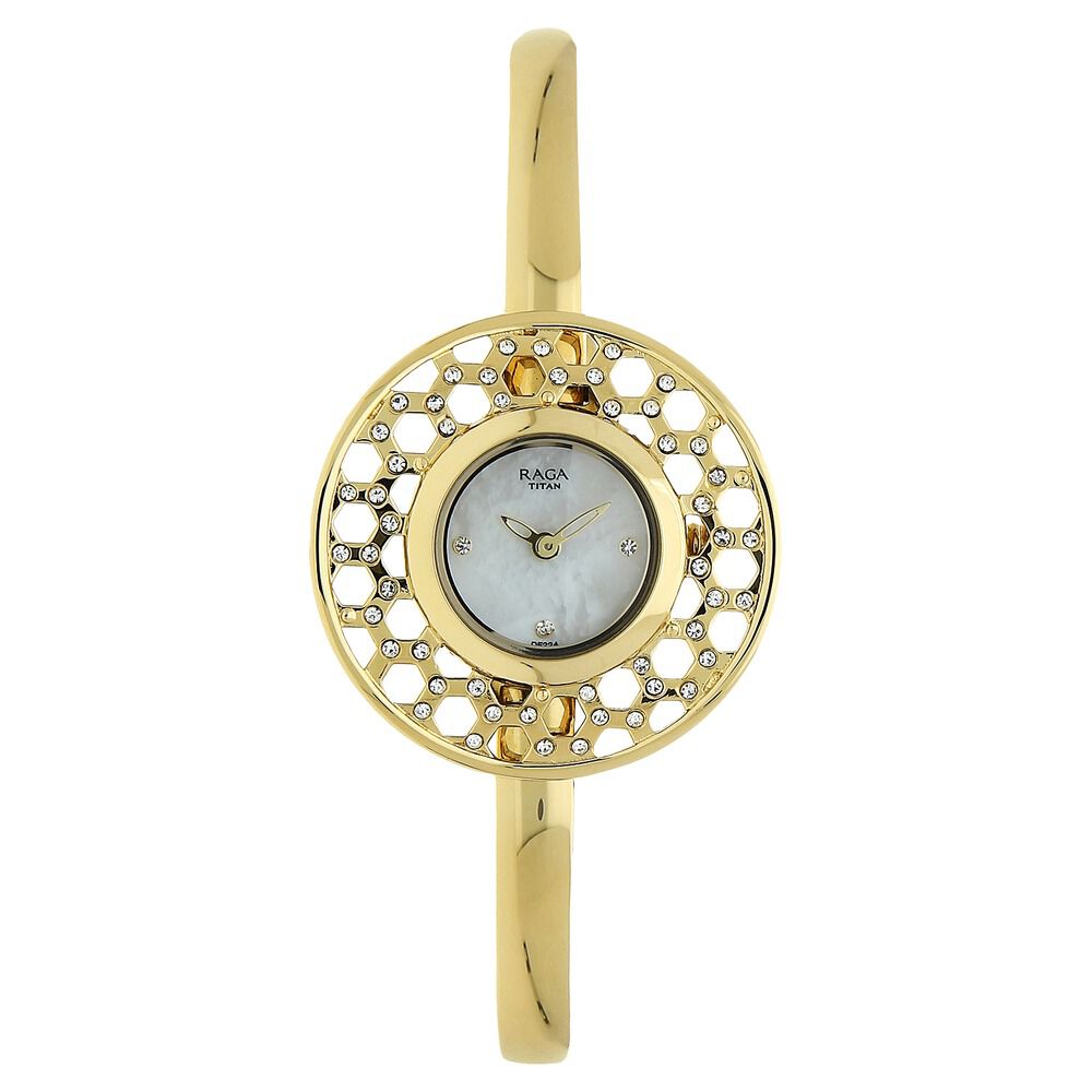 Buy Online Titan Raga Moonlight Mother of Pearl Dial Women Watch With Metal Strap nh95021ym01 Titan