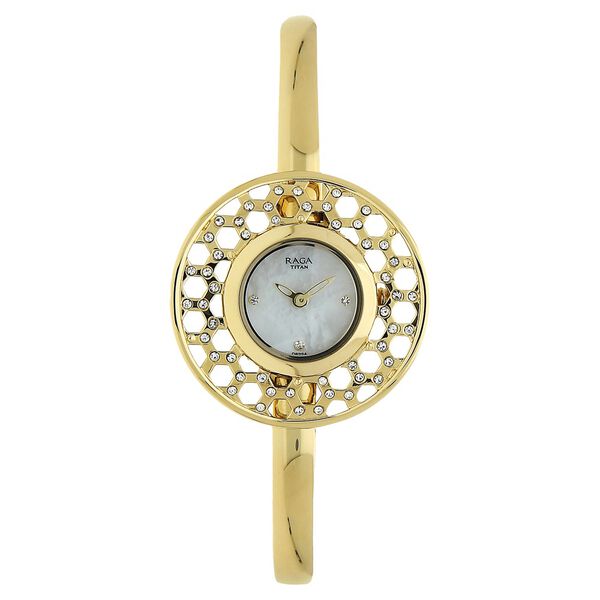 Titan Raga Moonlight Mother of Pearl Dial Women Watch With Metal Strap - image number 0