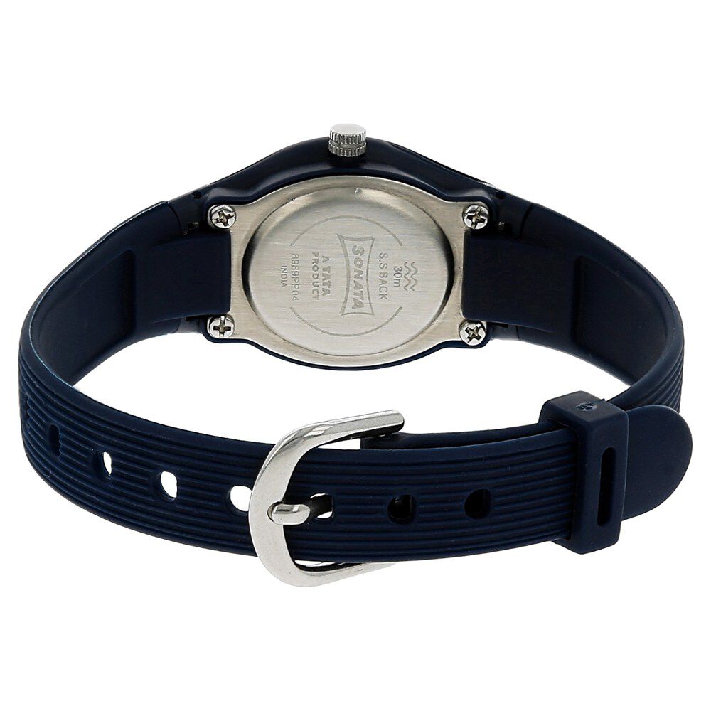 Buy Online SF Quartz Analog Blue Dial Plastic Strap Watch for Women ns8989pp04 Titan