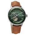 Titan Orbital Open Heart Automatic Analog with Green Dial Brown Leather Strap Watch for Men - image number 1