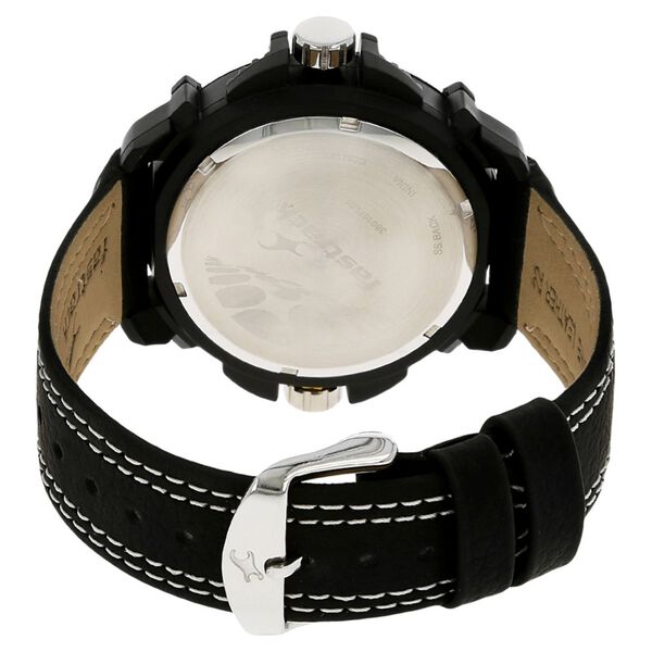 Fastrack Quartz Chronograph Black Dial Leather Strap Watch for Guys - image number 3