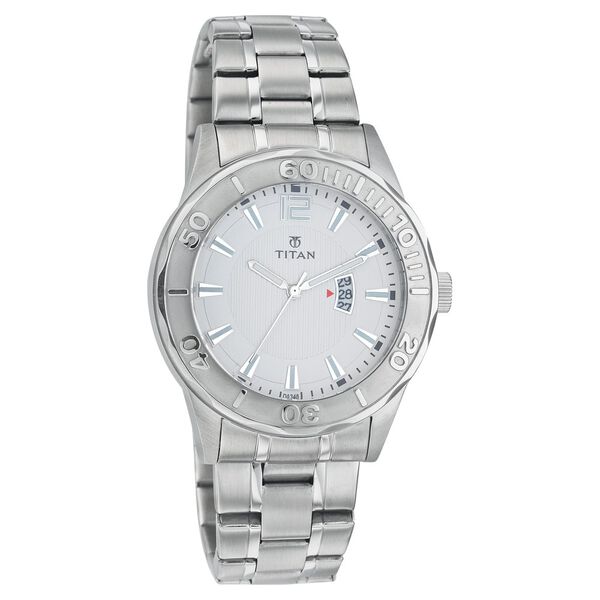 Titan Quartz Analog with Date White Dial Watch for Men - image number 0