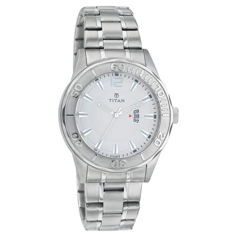 Titan Quartz Analog with Date White Dial Watch for Men