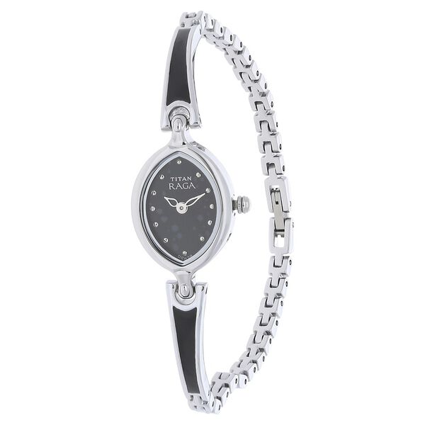 Titan Quartz Analog Black Dial Metal Strap Watch for Women - image number 1