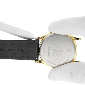 22 mm Black Genuine Leather Straps for Men