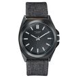 Sonata Poze Quartz Analog Black Dial Black Denim Leather Strap Watch For Men - image number 1