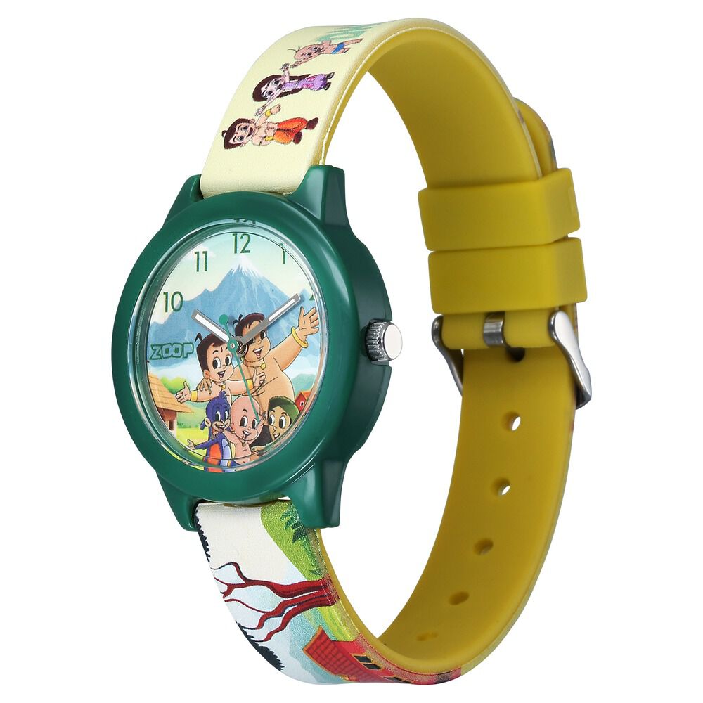 Buy Online Zoop By Titan Chhota Bheem Quartz Analog Multicoloured Dial Multicoloured Plastic Strap Watch For Kids 16042pp04fw Titan