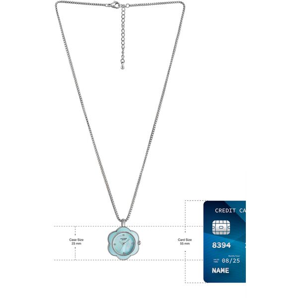 Sonata Poze Quartz Analog Blue Dial Silver Colour Metal Strap Watch For Women - image number 3