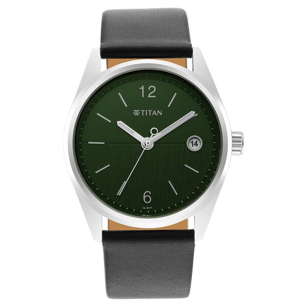 Neo Green Dial Analog with Date Watch for Men - image number 1