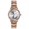 Poze By Sonata Quartz Analog Silver Dial Rose Gold Plated Stainless Steel Strap Watch For Women - image number 1