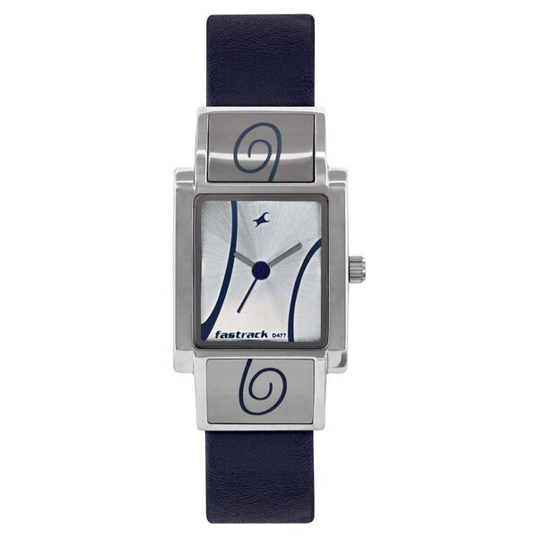 Fastrack Quartz Analog Silver Dial Leather Strap Watch for Girls - image number 0