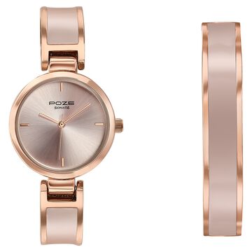 Sonata Poze Quartz Analog Pink Dial Two Toned Kada Strap Watch For Women
