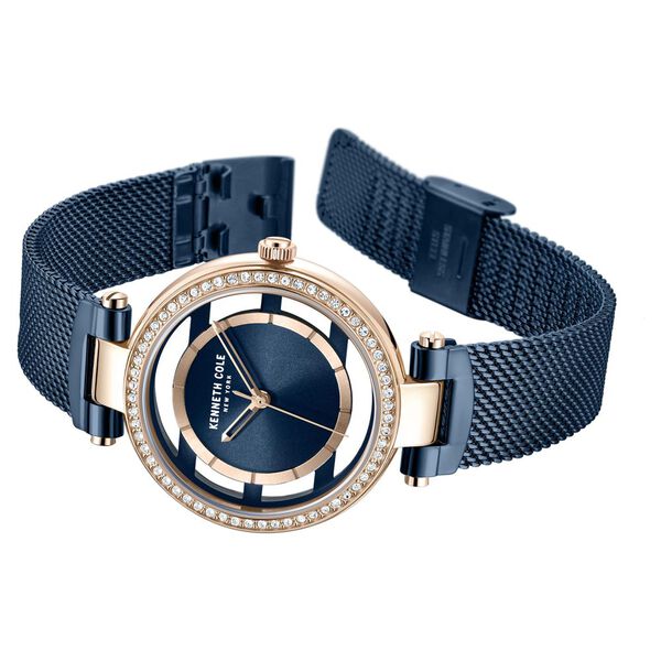 Kenneth Cole Quartz Analog Blue Dial Stainless Steel Strap Watch for Women - image number 2