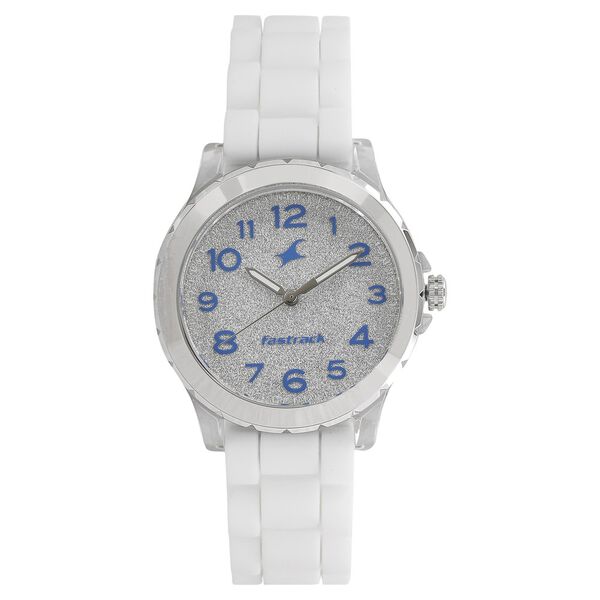 Fastrack Trendies Quartz Analog Silver Dial Silicone Strap Watch for Girls - image number 0