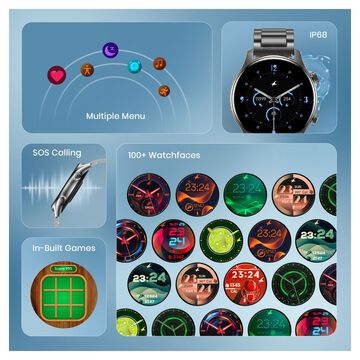 Fastrack Astor FR2 Pro Smart Watch with 3.63 cm AMOLED Display with 466*466 Pixel Resolution, AI Voice Assistant