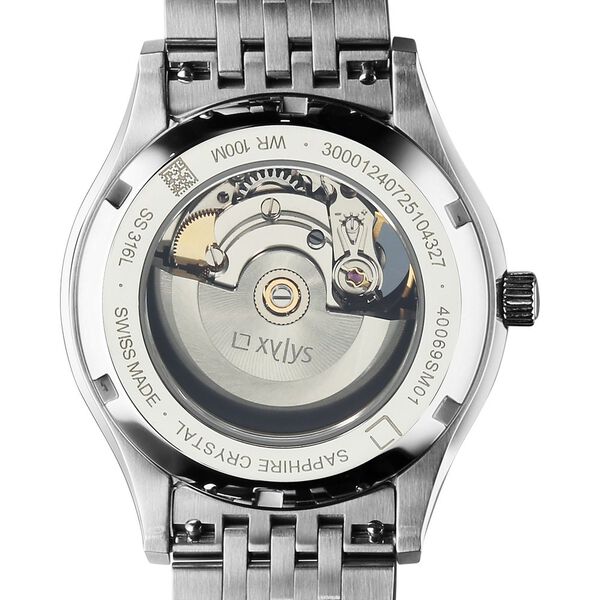 Xylys Belvedere Automatic Blue Dial Silver Coloured Stainless Steel Strap Watch For Men - image number 6