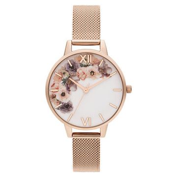 Olivia Burton Quartz Analog White Dial Stainless Steel Strap Watch for Women