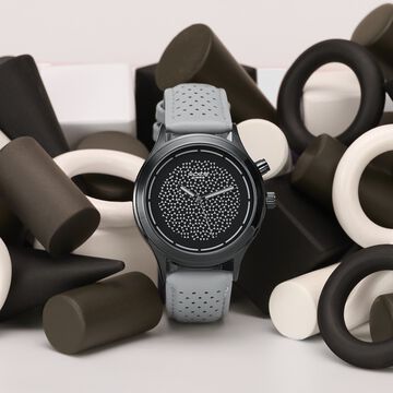 Poze By Sonata Quartz Analog Two Toned Dial Grey PU Leather Strap Watch For Men