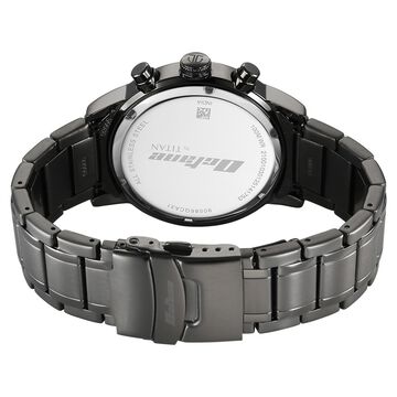 Titan Octane Primal Quartz Chronograph Grey Dial Grey Stainless Steel Strap Watch For Men