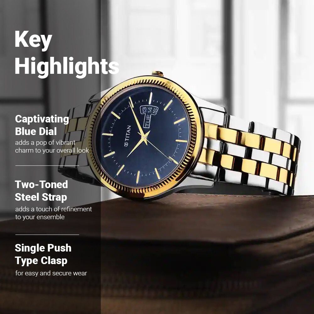 Blue dial men's watch shop