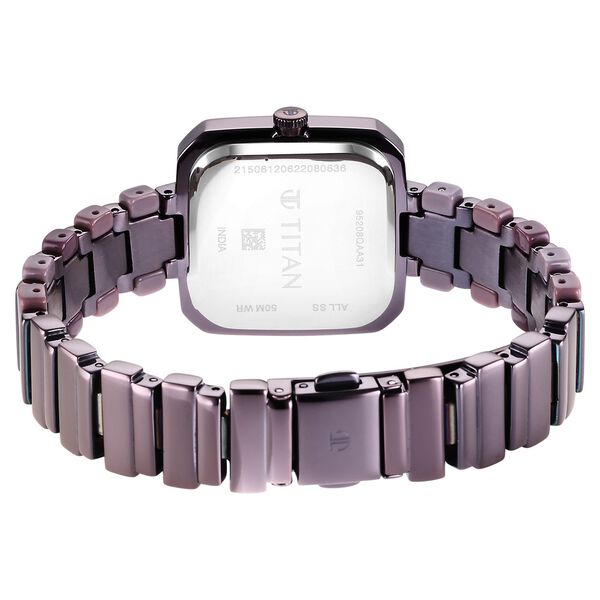 Glitz Purple Dial Metal & Plastic Strap Watch for Women - image number 5