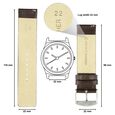 22 mm Brown Genuine Leather Strap for Men - image number 1