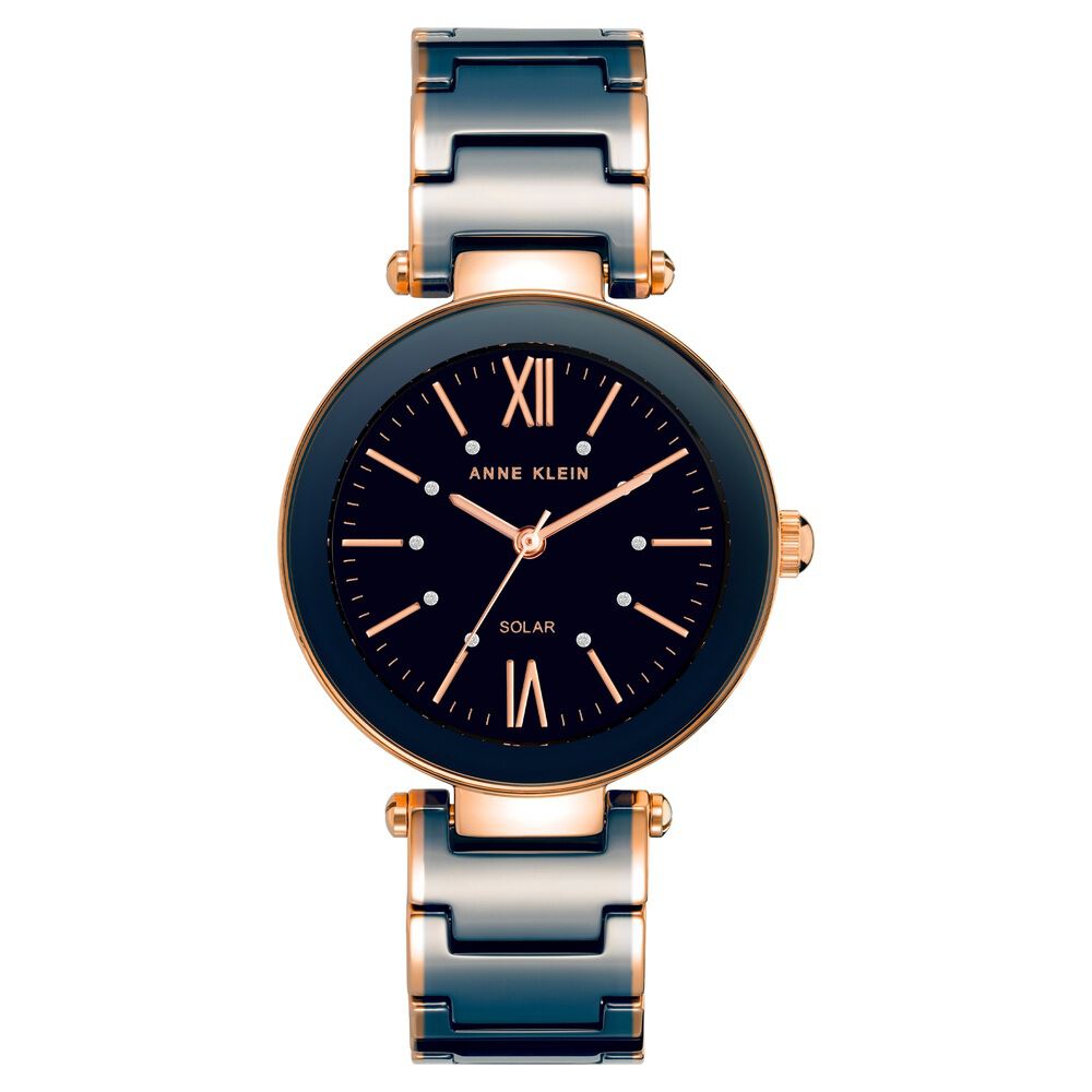 Buy Online Anne Klein Quartz Analog Blue Dial Two Toned Ceramic Strap Watch For Women ak3844nvrg Titan