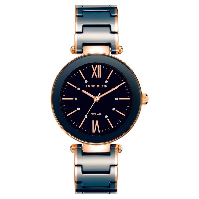 Anne Klein Quartz Analog Blue Dial Two Toned Ceramic Strap Watch For Women